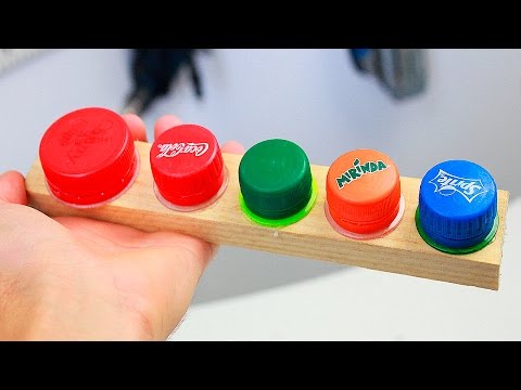 3 Идеи из крышек от пластиковых бутылок/ 3 ideas with plastic bottle caps