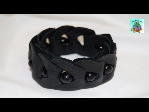 ПРОСТОЙ БРАСЛЕТ ИЗ КОЖИ СВОИМИ РУКАМИ. КАК СДЕЛАТЬ КОЖАНЫЙ БРАСЛЕТ Leather bracelet (DIY, Handmade).