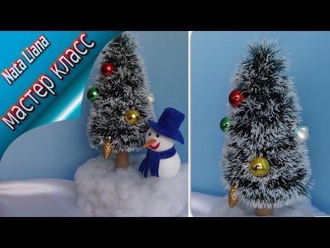 ЕЛКА из мишуры. Новогодняя поделка, Часть первая./ Christmas tree /