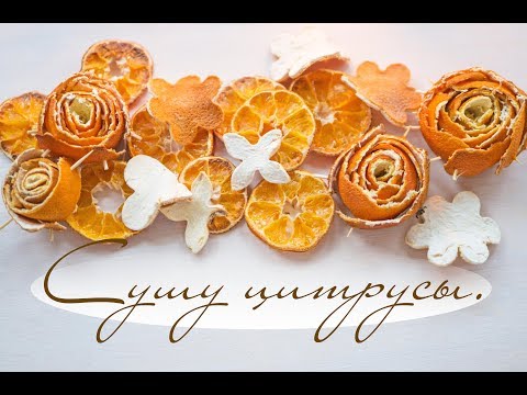 Drying citrus fruits for decoration / Сушка цитрусовых для декора / DIY Tsvoric