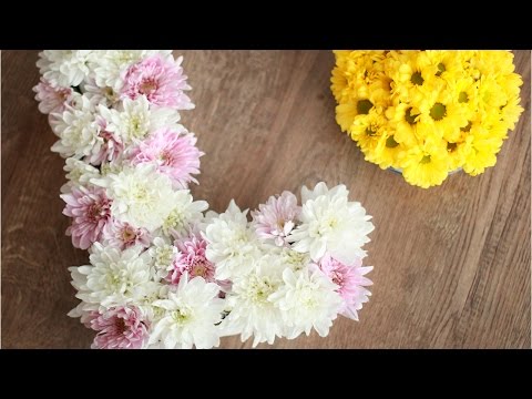 DIY: Буква, коробочка из живых цветов