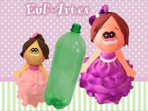 Aprenda como fazer uma boneca na garrafa PET - Eula Paz Eul&#039;Artes