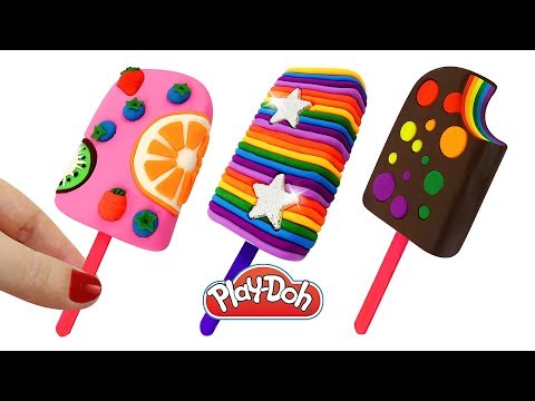 DIY How to Make Play Doh Ice Cream Popsicles