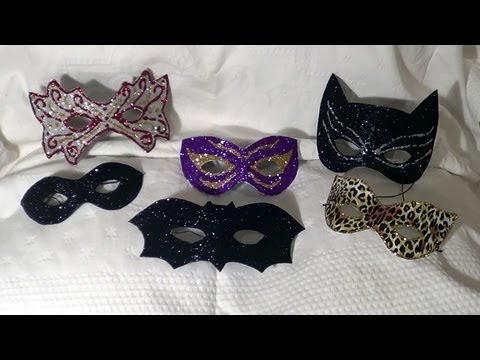 O CARNAVAL CHEGOU! Máscaras para FESTAS - DIY Carnival and Halloween masks