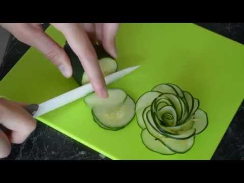 Cucumber Rose. РОЗА из огурца. Как сделать