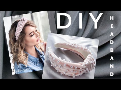 #МК - Ободок с узлом с жемчугом| #Tutorial - knot headband with beads