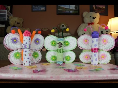 Butterfly Diaper Cake (How To Make)