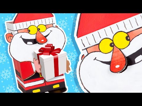 DIY Cardboard Santa | Christmas Crafts For Kids on Box Yourself