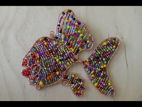 МАСТЕР КЛАСС! Рыбка из проволоки и бисера. ( Crafts of beads and wire )