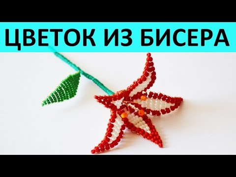 ЦВЕТОК ИЗ БИСЕРА СВОИМИ РУКАМИ МАСТЕР КЛАСС И СХЕМА