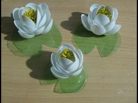 Кувшинки из одноразовых ложечек | Lilies of disposable spoons