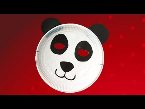 Panda mask crafts. Ideas to fancy dress custome for kids