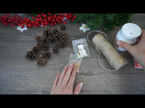 Гирлянда из шишек своими руками на НОВЫЙ ГОД / Татьяна Абраменкова/christmas DIY