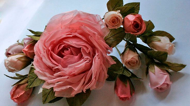 Мастер-класс по флористике: Роза из органзы