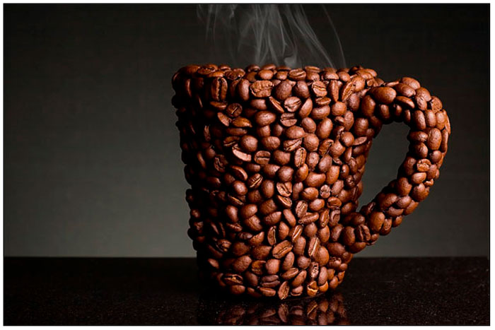 Кофейная кружка из зёрен кофе своими руками