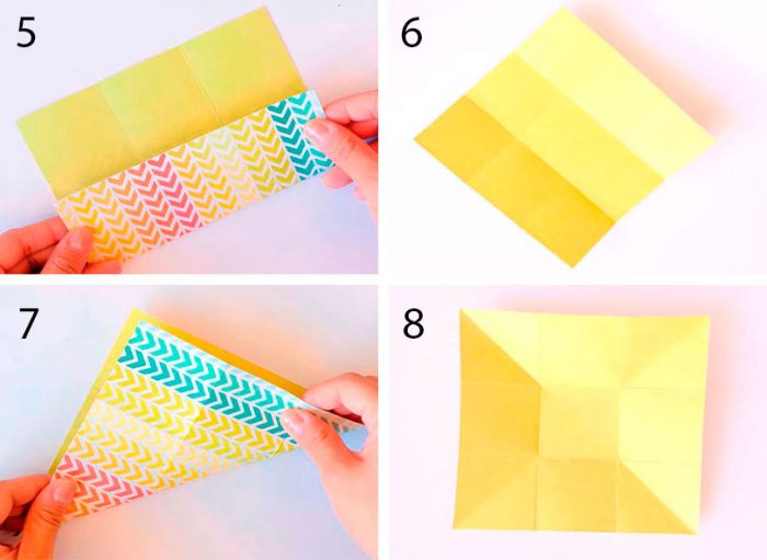 как сложить конверт оригами