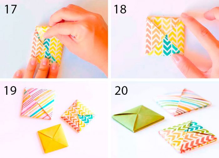 конверт оригами схема