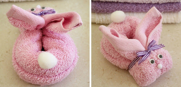 Пасхальный кролик из махрового полотенца