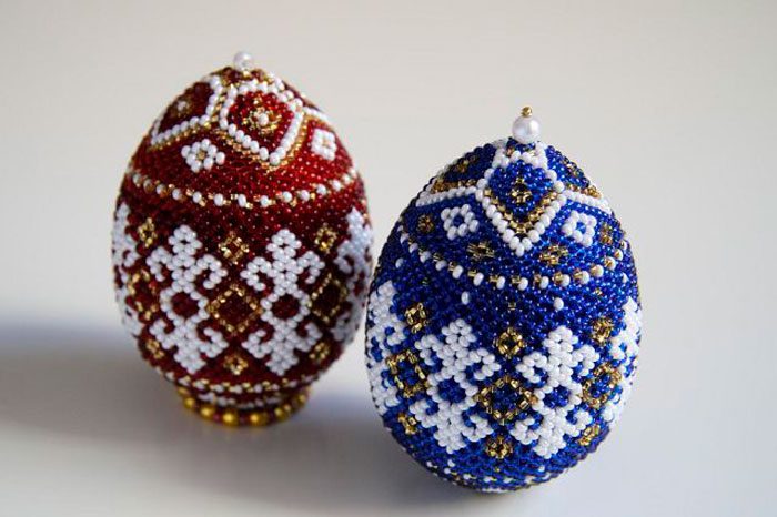 Пасхальные яйца из бисера: схемы плетения для начинающих