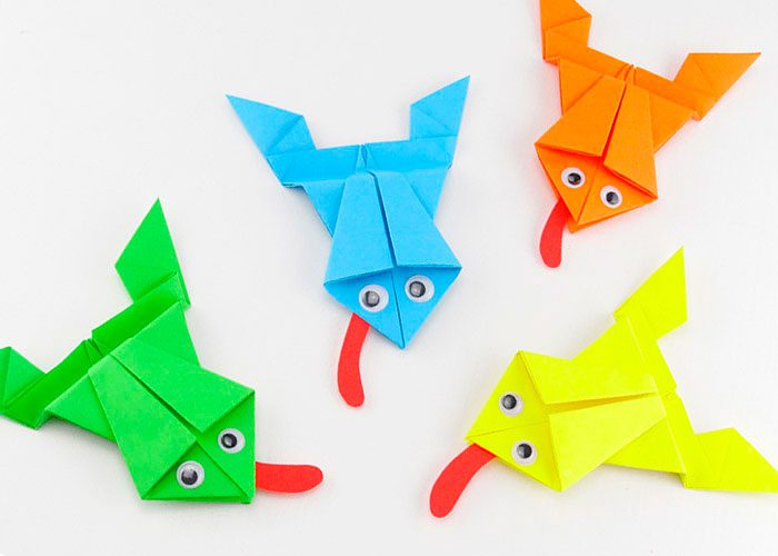 Как сделать оригами лягушку из бумаги: схема и мастер-класс по сборке