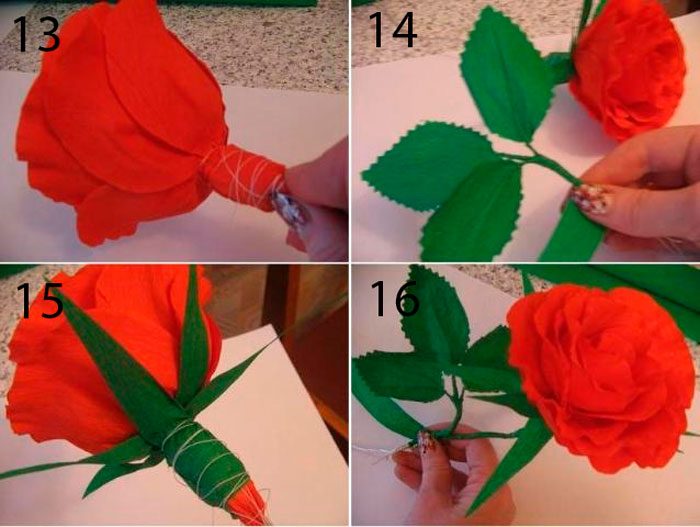 розы из бумаги своими руками пошаговый мастер-класс