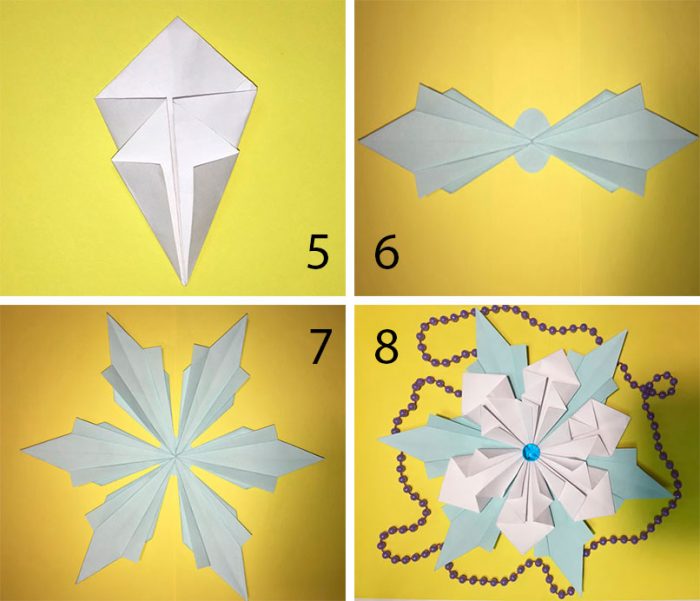 Объемная снежинка из бумаги: 8 красивых идей своими руками (пошагово)