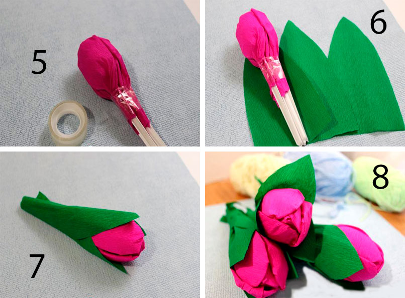 Как сделать тюльпан из бумаги своими руками: радуем женщин оригинальным подарком