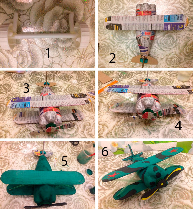 Как сделать простой самолет из картонной втулки из-под туалетной бумаги
