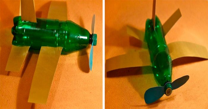 простой самолёт из пластиковой бутылки