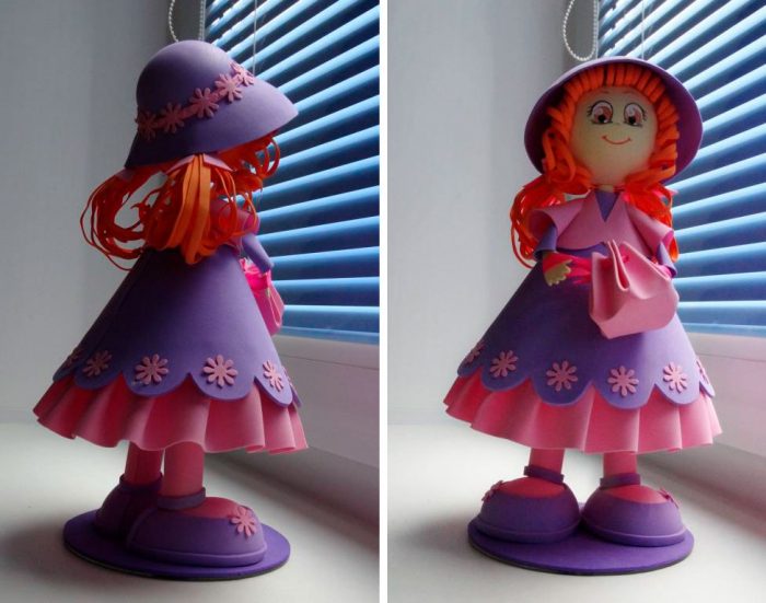 Шикарная кукла из фоамирана