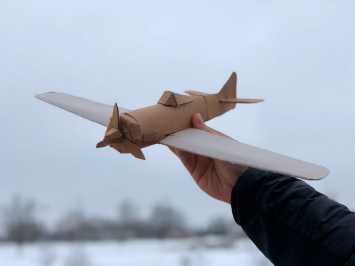 объемный самолет из бумаги своими руками
